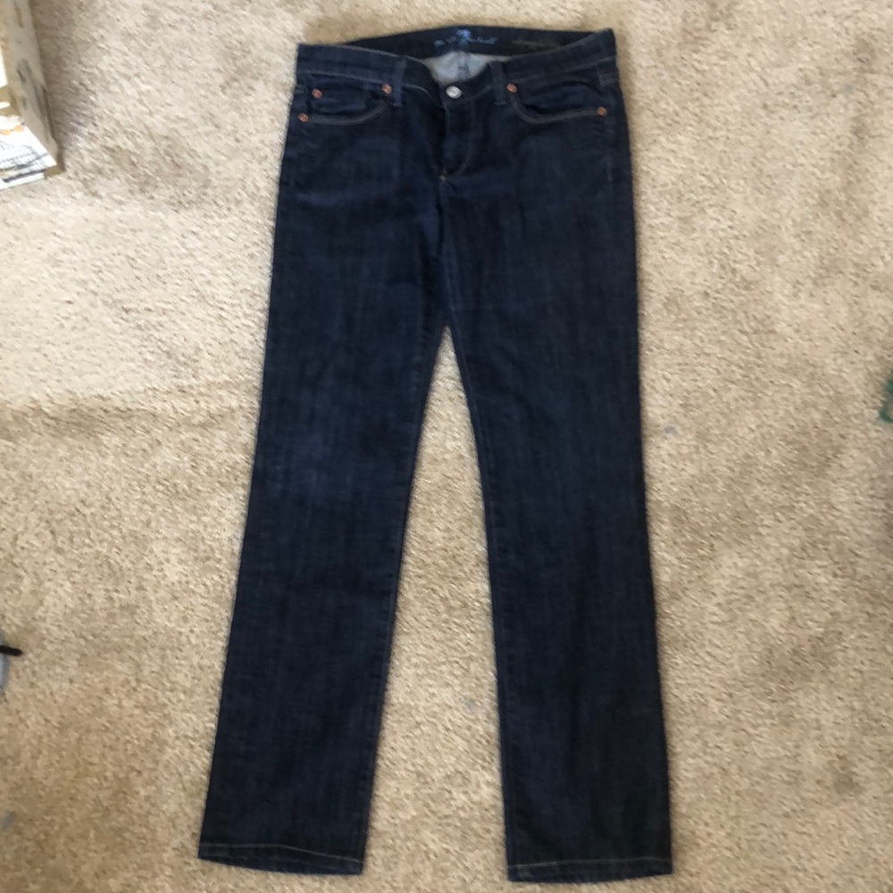 7 For All Mankind Low-Rise Straight Leg Jeans